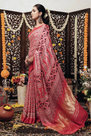 Petal Poetry Gajji Silk Bandhani Saree