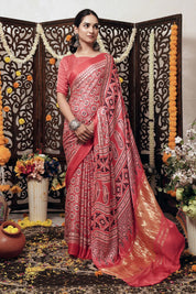 Petal Poetry Gajji Silk Bandhani Saree