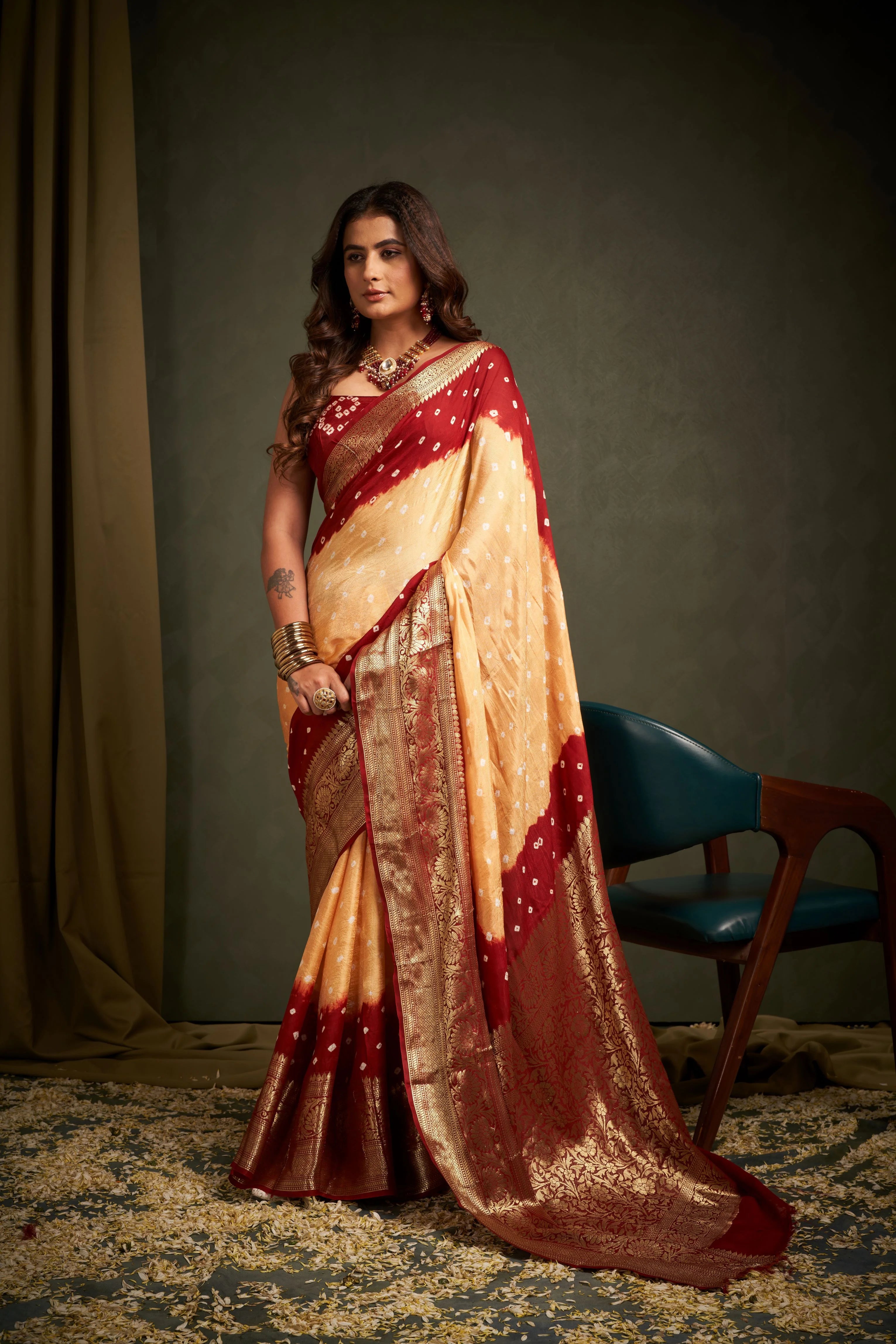 ChikooKanjeevaramSilkBandhaniWeddingSaree2.webp