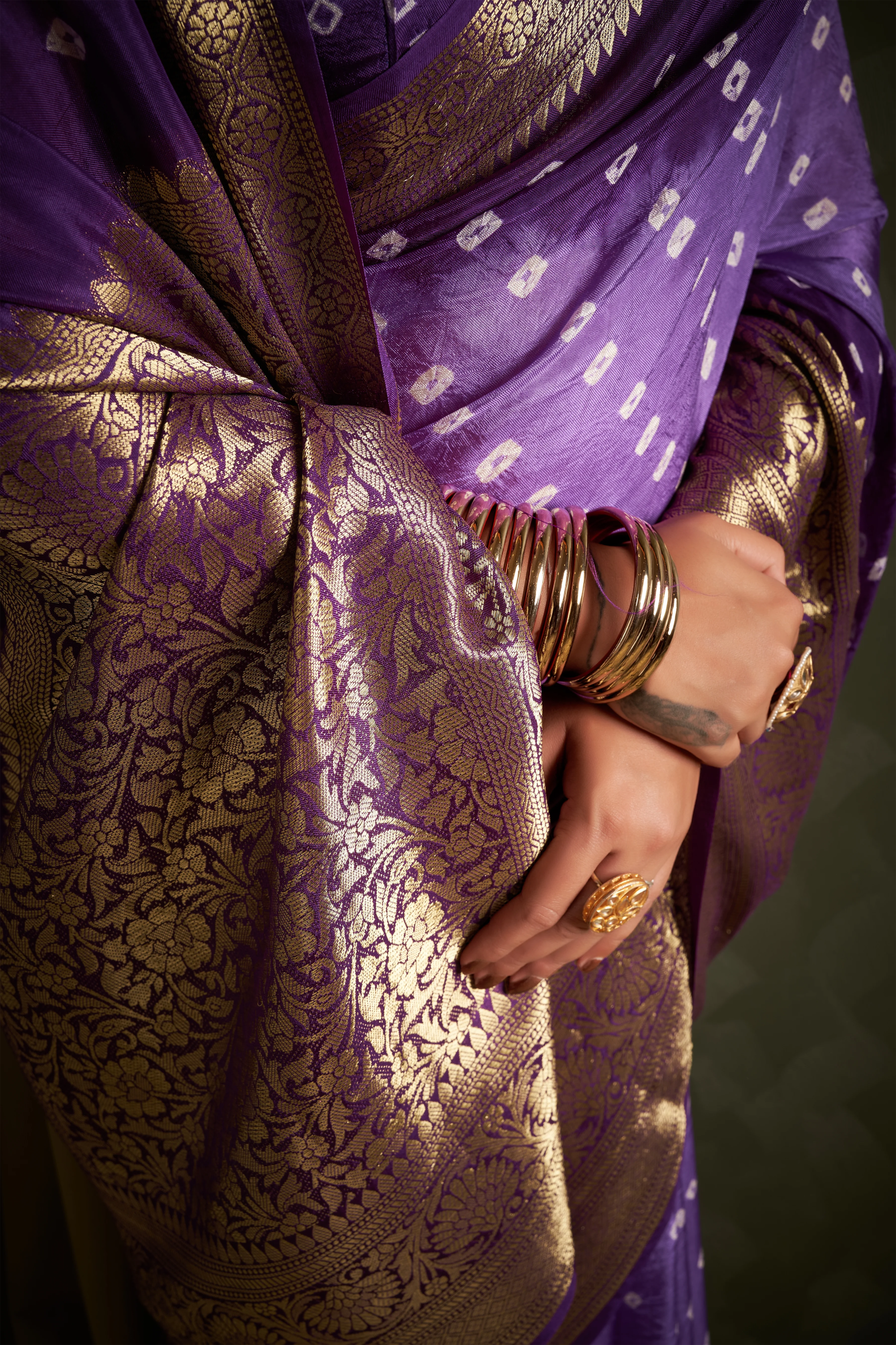 PurpleKanjeevaramSilkBandhaniWeddingSaree3.png