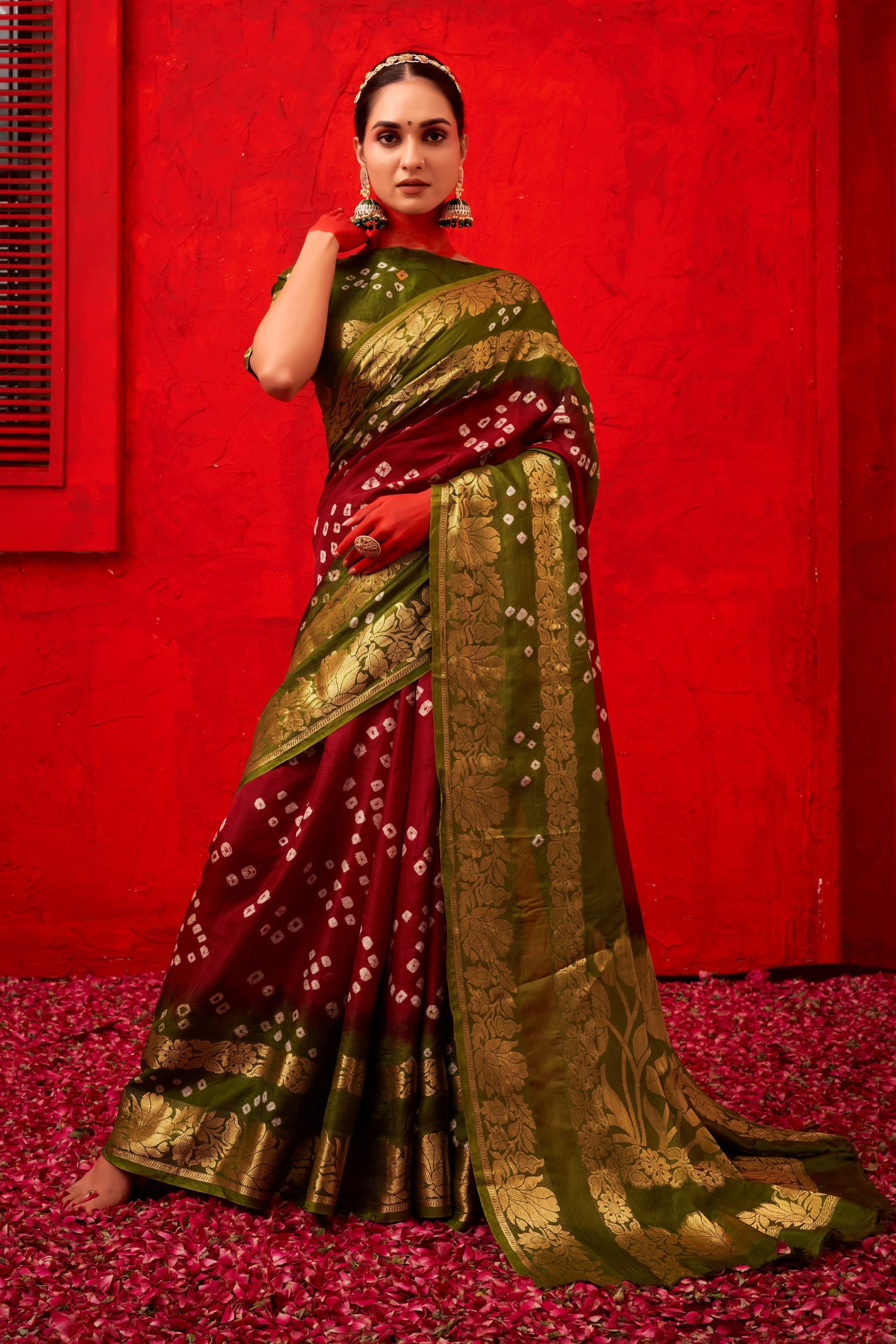 ScarletRedMullberySilkBandhaniPartyWearSaree1.jpg